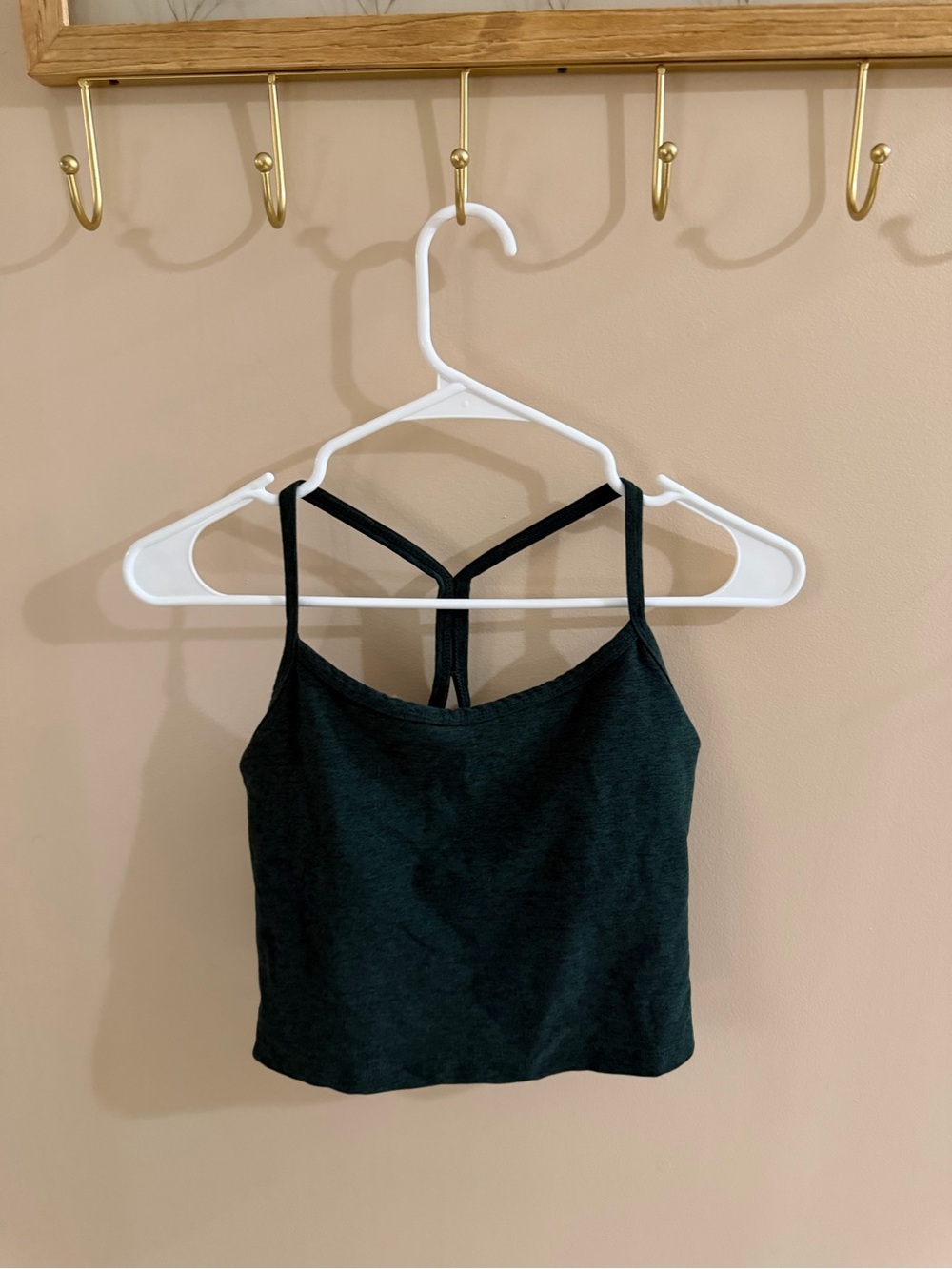 Beyond Yoga Black Strappy Cropped Cami
